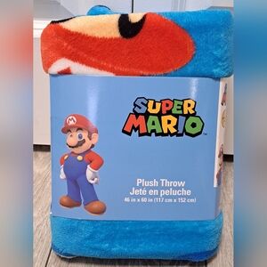 Nintendo Super Mario Plush Throw - Blue and Red